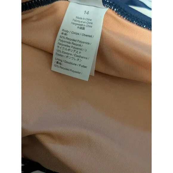 J. crew Re-Imagined Ruched one-shoulder one-piece in stripe size 14 - Picture 6 of 6